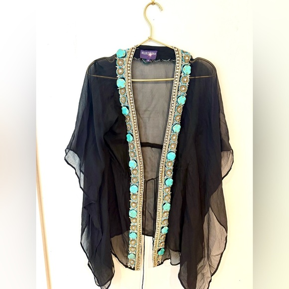 Beloved Star Swim Cover Up Beaded black  Small - Picture 1 of 7